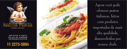 Agora você pode oferecer pratos italianos, feitos com produtos