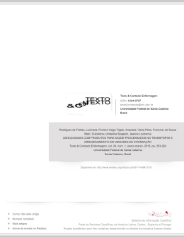Redalyc.(DES)CUIDADO COM PRODUTOS PARA SA&Uacute;DE