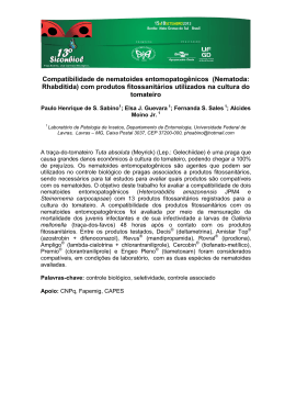 Compatibilidade de nematoides entomopatogênicos (Nematoda