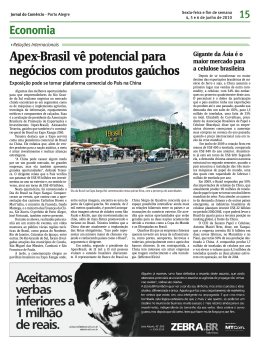Apex-Brasil vê potencial para negócios com produtos