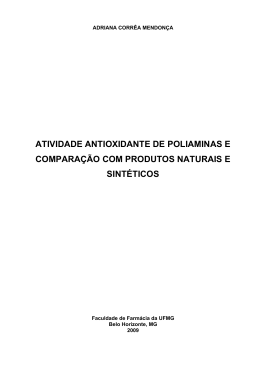 atividade antioxidante de poliaminas e comparação com produtos