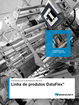 Catálogo sobre a linha de produtos Videojet DataFlex