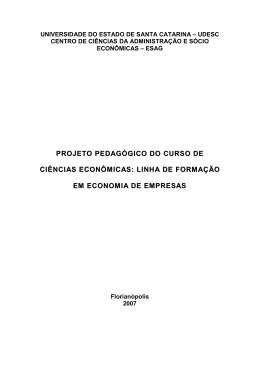 PROJETO PEDAG&Oacute;GICO DO CURSO DE CI&Ecirc;NCIAS