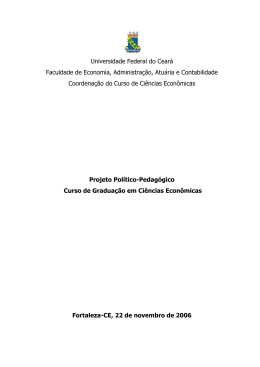 Projeto Pedagógico - FEAAC - Universidade Federal do Ceará