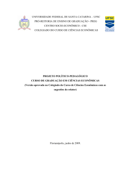 Projeto Político - Pedagógico - Departamento de Economia e