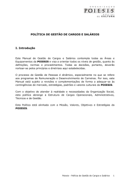 POL&Iacute;TICA DE GEST&Atilde;O DE CARGOS E SAL&Aacute;RIOS I