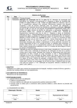 PROCEDIMENTO OPERACIONAL