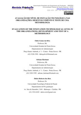 desenvolvimento e teste de uma metodologia