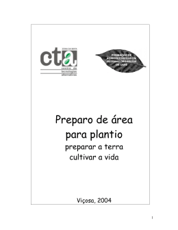 09:00h &ndash; Atividade de Campo: marca&ccedil;&atilde;o e espa&ccedil;amento preparo