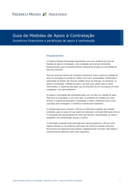 Guia de Medidas de Apoio &agrave; Contrata&ccedil;&atilde;o
