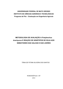 METODOLOGIA DE AVALIAÇÃO A Pratylenchus brachyurus