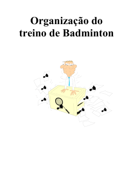 Organização de um treino de Badminton