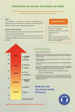 PREVEN&Ccedil;&Atilde;O DE RISCOS: EXPOSI&Ccedil;&Atilde;O AO RU&Iacute;DO