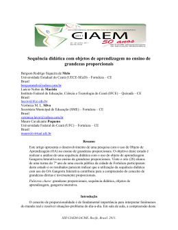 Sequ&ecirc;ncia did&aacute;tica com objetos de aprendizagem no