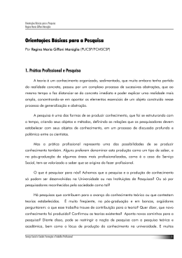1. Orienta&ccedil;&otilde;es B&aacute;sicas para a Pesquisa
