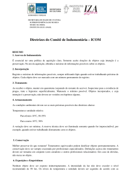 Diretrizes do Comitê de Indumentária – ICOM