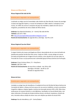Museus em Minas Gerais Museu Regional São João