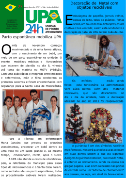 Parto espont&acirc;neo mobiliza UPA Decora&ccedil;&atilde;o de Natal com objetos