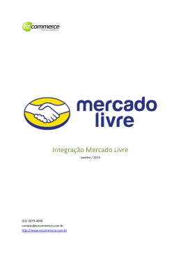 Integra&ccedil;&atilde;o Mercado Livre