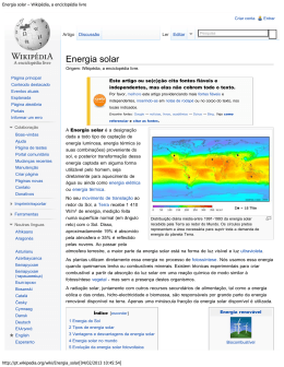 Energia solar &ndash; Wikip&eacute;dia, a enciclop&eacute;dia livre