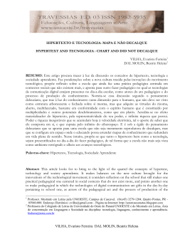 Hipertexto e tecnologia: esboo de uma escola aprendente