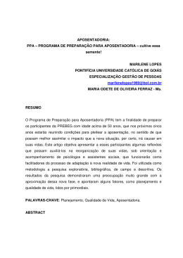 1 APOSENTADORIA: PPA &ndash; PROGRAMA DE PREPARA&Ccedil;&Atilde;O PARA