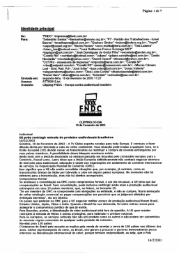 Clipping FNDC - Europa contra Audio-Visual