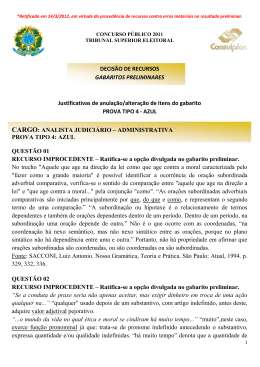 DECIS&Atilde;O DE RECURSOS GABARITOS