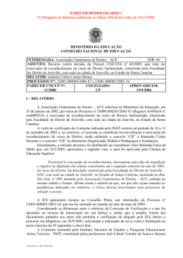 INTERESSADO: Associa&ccedil;&atilde;o Catarinense de Ensino
