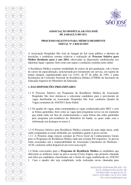Fa&ccedil;a o do edital de Resid&ecirc;ncia M&eacute;dica