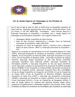 Julho - Federa&ccedil;&atilde;o Catarinense de Orquidofilia