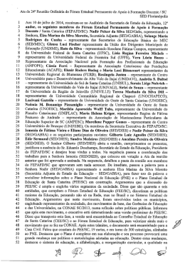 Ata da 24a Reunião Ordinária do Fórum Estadual Permanente de