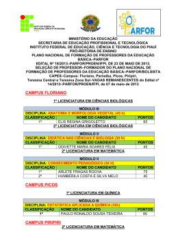 Resultado Final - Instituto Federal de Educa&ccedil;&atilde;o, Ci&ecirc;ncia e