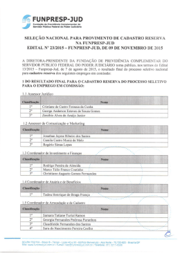 Edital 23/2015 - Funpresp-Jud
