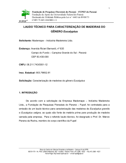 LAUDO T&Eacute;CNICO PARA CARACTERIZA&Ccedil;&Atilde;O DE MADEIRAS DO