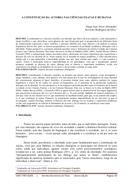 a constituição da autoria nas ciências exatas e humanas