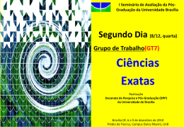 GT7 - Ciências Exatas - Universidade de Brasília