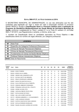 Edital que divulga a classifica&ccedil;&atilde;o geral da sele&ccedil;&atilde;o ao programa de