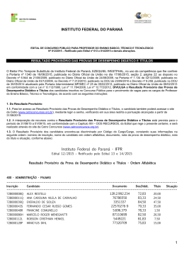 Resultado Provisório