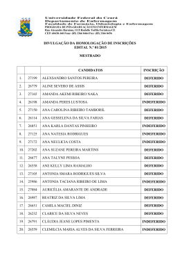 homologa&ccedil;&atilde;o das inscri&ccedil;&otilde;es - UFC - P&oacute;s