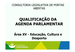 qualificação da agenda parlamentar