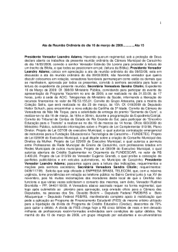 Ata da Reunião Ordinária do dia 16 de março de 2009.............Ata 15