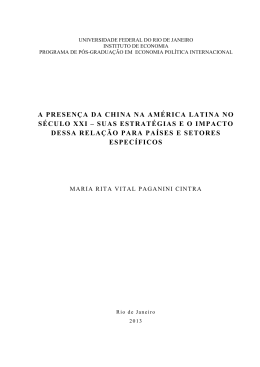 A presen&ccedil;a da China na Am&eacute;rica Latina no s&eacute;culo XXI