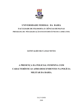 a presença da policial feminina com características afro
