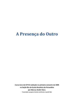 A Presen&ccedil;a do Outro - litura