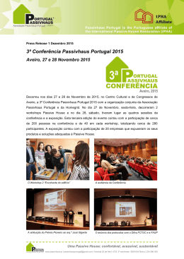 3ª Conferência Passivhaus Portugal 2015
