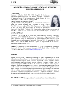 x - 010 ocupa&ccedil;&atilde;o urbana e sua influ&ecirc;ncia no regime de