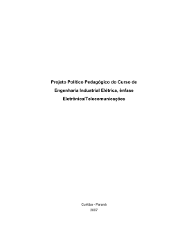 Projeto Político Pedagógico do Curso de Engenharia Industrial