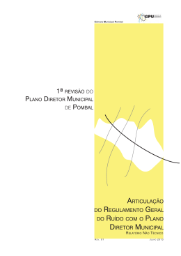 articula&ccedil;&atilde;o do regulamento geral do ru&iacute;do com o plano diretor