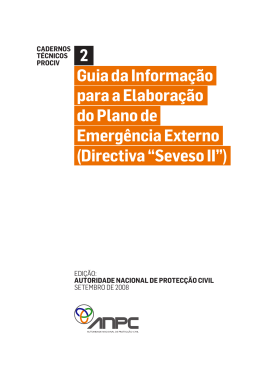 Directiva &ldquo;Seveso II&rdquo; - Autoridade Nacional de Protec&ccedil;&atilde;o Civil